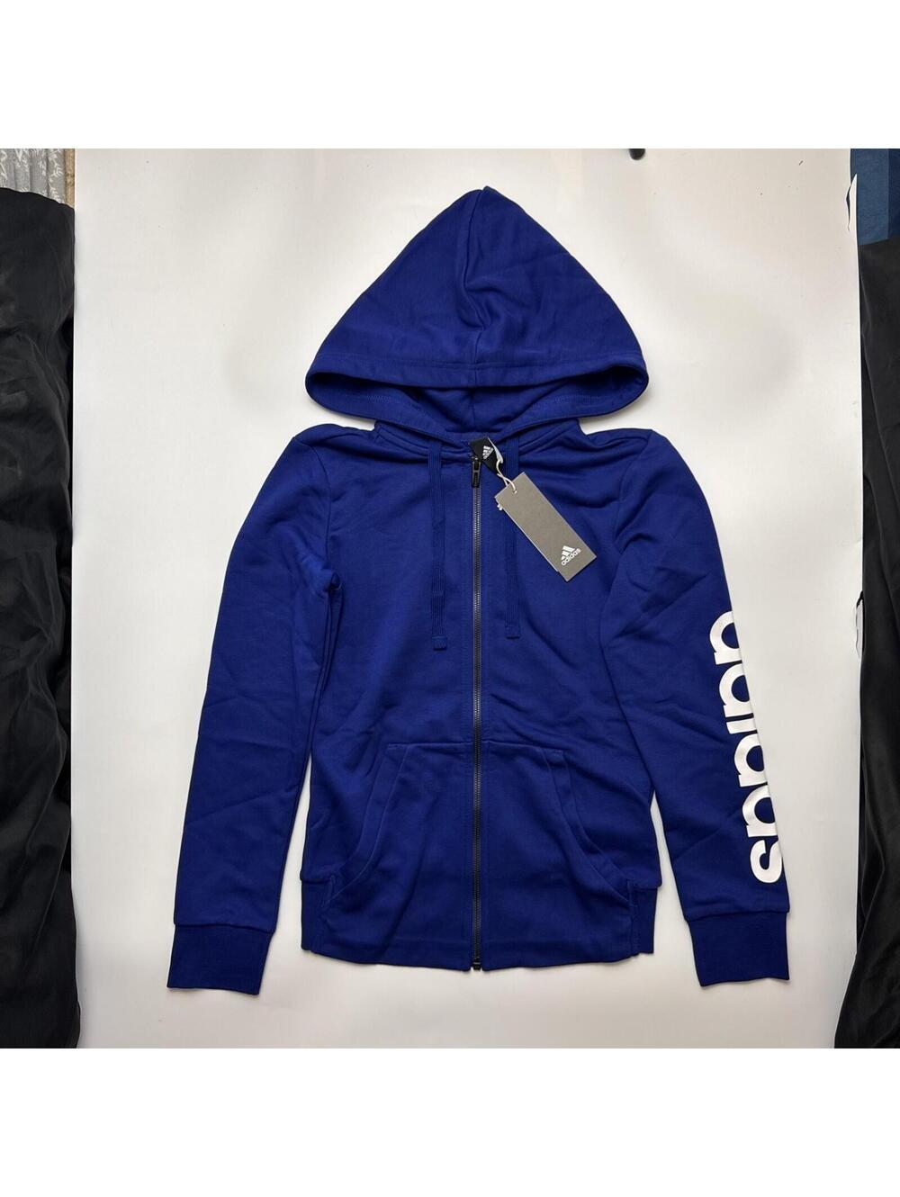 X-Small - Adidas Essential Xs Women Liner Track Top Hoodie Sweatshirt Navy Blue